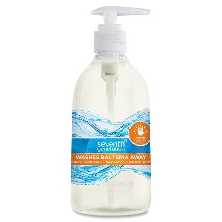 Seventh Generation Handwash, Purely Clean, 12oz Pump, Clear, PK 8 SEV22924CT